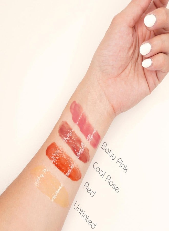 Simple Sophistication All natural lip gloss - for dry, chapped, sensitive lips | with grassfed tallow, Castor oil, CoQ10, Hyaluronic Acid and Silk - Ultra Moisturizing, Conditioning, Organic (0.4 fl oz/12 mL) (Cool Rose) - Image 2